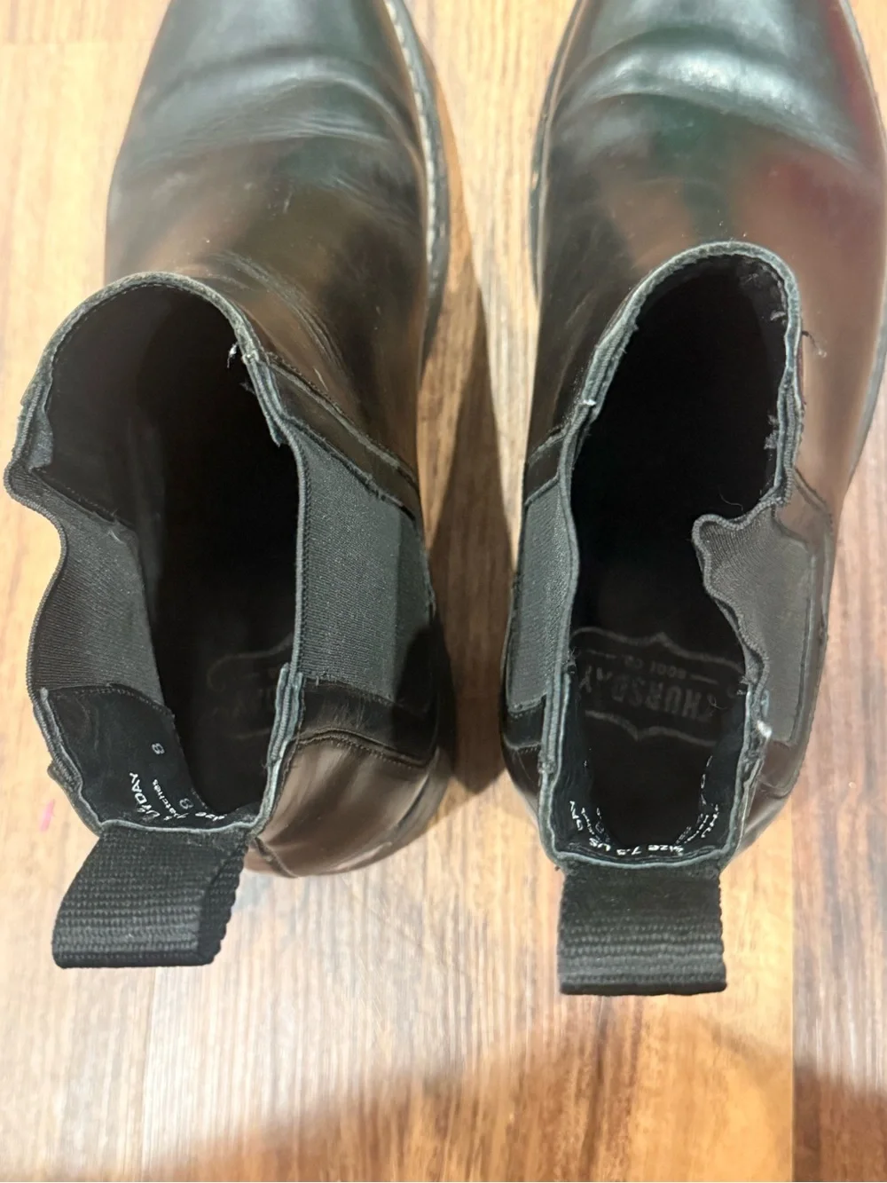 Thursday Boot Company Duke Everyday Men's Chelsea Boot Size 7.5 Black Leather